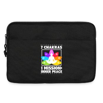 7 Chakren – Innerer Frieden - Laptoptasche 13" - Schwarz - Vorne