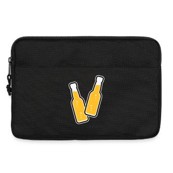 2 Flaschen Stoßen An (Limonade Softdrink / POS 3C) - Laptoptasche 13" - Schwarz - Vorne