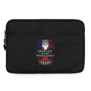 Francais De Racines Indonesiennes T-Shirt Cadea... - Sacoche pour ordinateur portable 13 pouces - noir - Devant