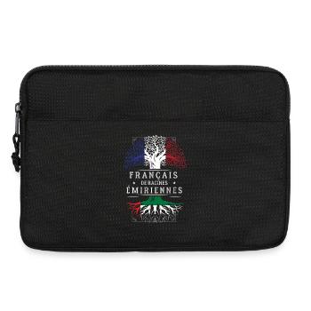 Francais De Racines Emiriennes T-Shirt Cadeau H... - Sacoche pour ordinateur portable 13 pouces - noir - Devant