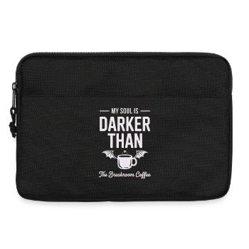 Dunkler als Kaffee-Seele - Laptoptasche 13" - Schwarz - Vorne
