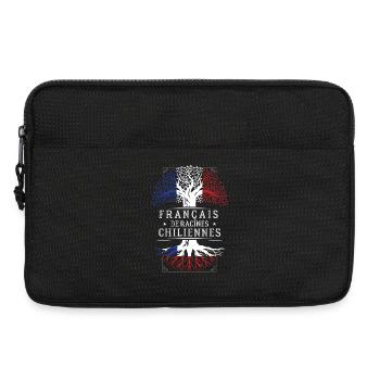 Francais De Racines Chiliennes T-Shirt Cadeau H... - Sacoche pour ordinateur portable 13 pouces - noir - Devant