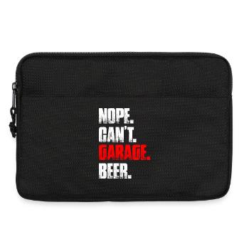 Nope can't garage beer Car lover car guy mechanic - Laptoptasche 13" - Schwarz - Vorne