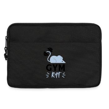 Fröhliche Minimalistische Blaue Maus - Laptoptasche 13" - Schwarz - Vorne