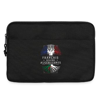 Francais De Racines Algeriennes T-Shirt Cadeau ... - Sacoche pour ordinateur portable 13 pouces - noir - Devant