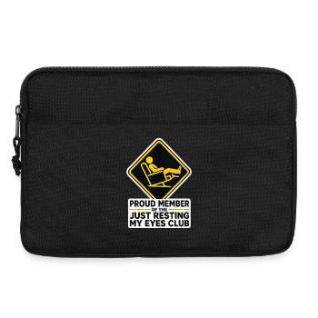 Just Resting My Eyes Club - Powernap Schlaf vor TV - Laptoptasche 13" - Schwarz - Vorne