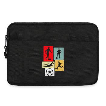 Football rétro - Sacoche pour ordinateur portable 13 pouces - noir - Devant