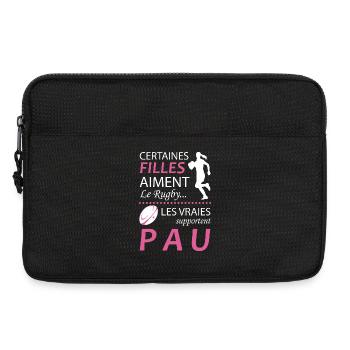Certaines Filles Aiment Le Rugby Les Vraies Sup... - Sacoche pour ordinateur portable 13 pouces - noir - Devant