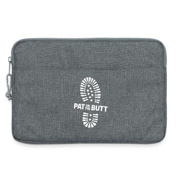 Klopf auf den Po-Stiefel - Laptoptasche 13" - Grau meliert - Vorne