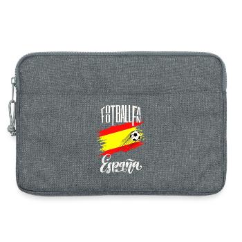 Fussball Fan Spanien - Laptoptasche 13" - Grau meliert - Vorne