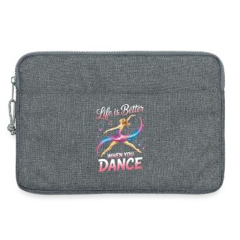 Life Is Better When You Dance Funny Dancer Studio  - Laptop bag 13" - heather grey - Front