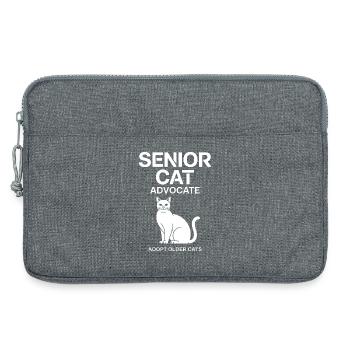 Senior Cat Advocate - Laptop bag 13" - heather grey - Front