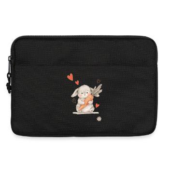 Cœurs de lapin Carotte Créatures mignonnes de la forêt - Sacoche pour ordinateur portable 13 pouces - noir - Devant