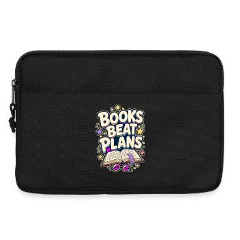 BOOKS BEAT PLANS Nickerchen - Laptoptasche 13" - Schwarz - Vorne