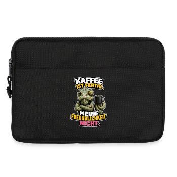Kaffee Fertig, Freundlichkeit Nicht - Laptoptasche 13" - Schwarz - Vorne