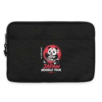 Japan Noodle Tour Panda Design - Laptoptasche 13" - Schwarz - Vorne