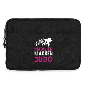 Echte Mädchen Machen Judo - Laptoptasche 13" - Schwarz - Vorne
