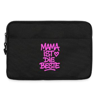 mama_ist_die_beste_pink - Laptoptasche 13" - Schwarz - Vorne