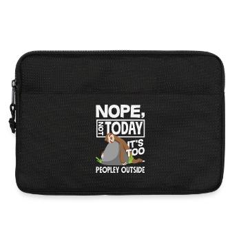 Drôle de cadeau de paresseux - Sacoche pour ordinateur portable 13 pouces - noir - Devant