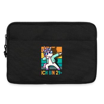 Ich Bin 29 Plus Einhorn Geburtstag - Laptoptasche 13" - Schwarz - Vorne