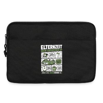 Elternzeit Mein Superpower-Up - Laptoptasche 13" - Schwarz - Vorne