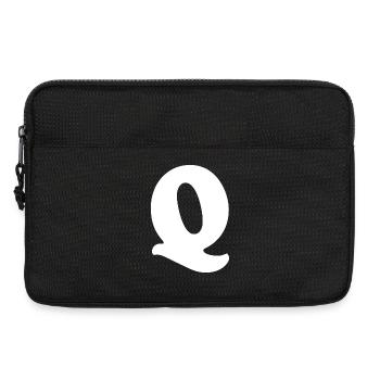 Gros caractères Q | Lettre Q | Q Logo - Sacoche pour ordinateur portable 13 pouces - noir - Devant