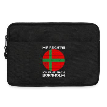 Mir reicht's ich fahr nach Bornholm - Laptoptasche 13" - Schwarz - Vorne