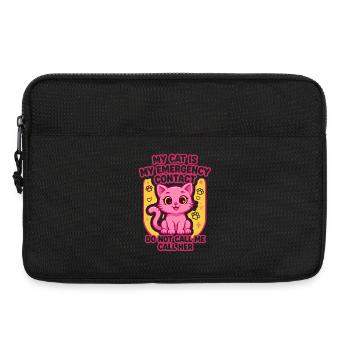My Cat Is My Emergency Contact - Laptoptasche 13" - Schwarz - Vorne