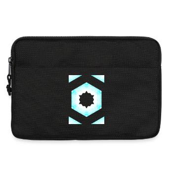 Motif d’étoiles en kaléidoscope azur - Sacoche pour ordinateur portable 13 pouces - noir - Devant