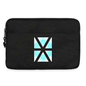 Motif X Azur dans le marbre de glace - Sacoche pour ordinateur portable 13 pouces - noir - Devant