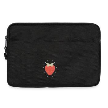 Illustration de fraise radieuse - Sacoche pour ordinateur portable 13 pouces - noir - Devant