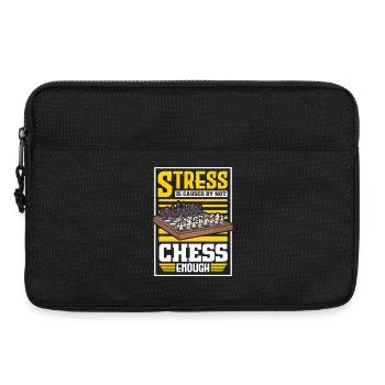 Schach Schachspieler Schachbrett - Laptoptasche 13" - Schwarz - Vorne