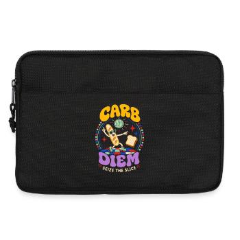 Carb Diem – Nutze die Brotscheibe - Laptoptasche 13" - Schwarz - Vorne