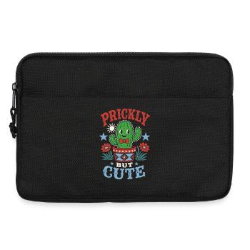 Cactus épineux mais mignon - Sacoche pour ordinateur portable 13 pouces - noir - Devant