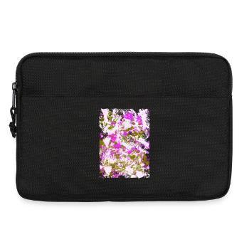 Tourbillon Tie-Dye Rosé néon - Sacoche pour ordinateur portable 13 pouces - noir - Devant