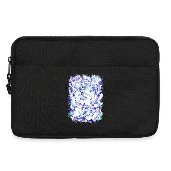 Motif tie-dye turquoise bleu - Sacoche pour ordinateur portable 13 pouces - noir - Devant