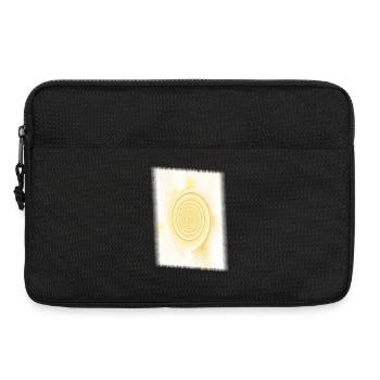 Yellow Spiral Solar Circle - Laptop bag 13" - black - Front