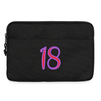 18. 18 JAHRE ALT. 18-JÄHRIGES JUBILÄUM. 18. GEBURTSTAG. - Laptoptasche 13" - Schwarz - Vorne