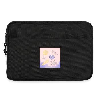 Coquillages pastel étoile de mer - Sacoche pour ordinateur portable 13 pouces - noir - Devant