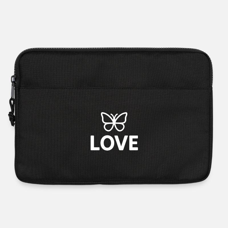 Schmetterlingsliebe Minimal - Laptoptasche 13" - Schwarz