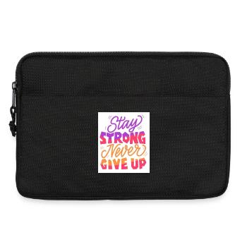 Stay Strong Never Give Up - Sacoche pour ordinateur portable 13 pouces - noir - Devant