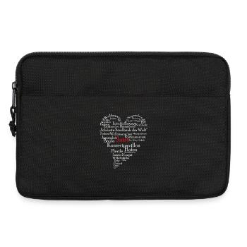 Juist Herz weiss - Laptoptasche 13" - Schwarz - Vorne