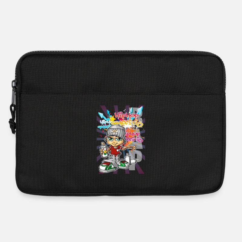 Graffiti boy background - Laptoptasche 13" - Schwarz