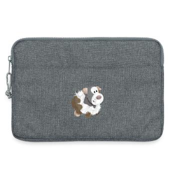 cochon Guinée Droll - cochon Guinée - Cadeau - Sacoche pour ordinateur portable 13 pouces - gris chiné - Devant