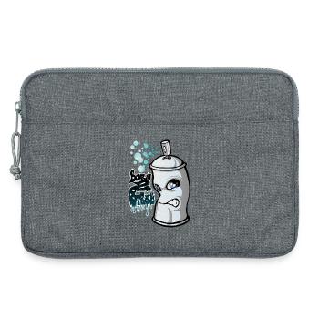 Spray und Graffiti - Laptoptasche 13" - Grau meliert - Vorne