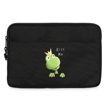 Embrasse-moi grenouille - Prince grenouille - Comic - Sacoche pour ordinateur portable 13 pouces - noir - Devant