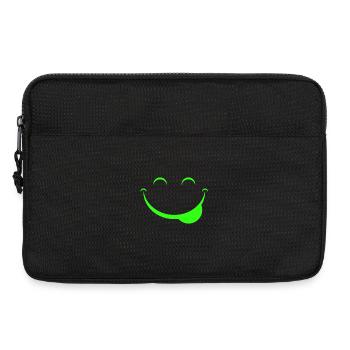 Lustiges Gesicht - Laptoptasche 13" - Schwarz - Vorne