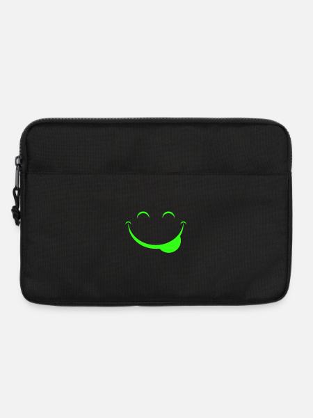 Lustiges Gesicht - Laptoptasche 13" - Schwarz