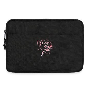 Fleur, rose - Sacoche pour ordinateur portable 13 pouces - noir - Devant