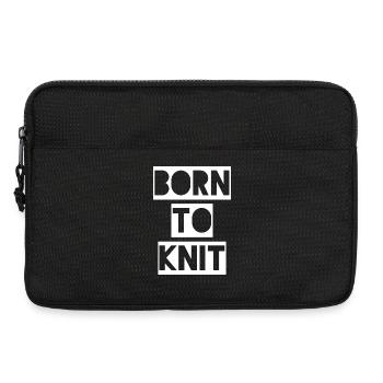 BORN TO KNIT - Born to knit. - Laptop bag 13" - black - Front